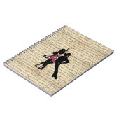 ヴィンテージの紙の社交ダンスのダンサー ノートブック (左側)