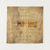 ヴィンテージの紙の霊気の教訓そして記号 タペストリー (正面(横))