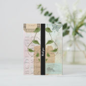 ヴィンテージの紙ものコラージュの感謝の気持ち ポストカード (スタンド正面)