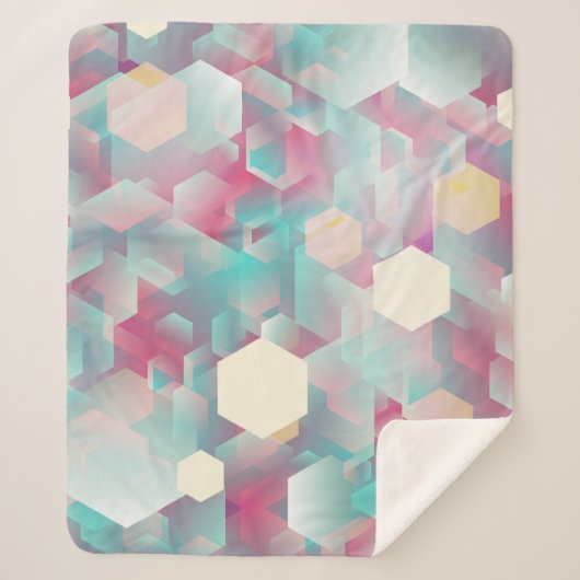 ヴィンテージの紙吹雪の背景 シェルパブランケット (正面)