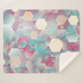 ヴィンテージの紙吹雪の背景 シェルパブランケット (正面(横))