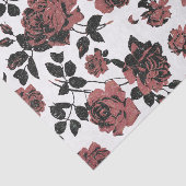 ヴィンテージの素朴で赤いバラ 薄葉紙 (詳細)