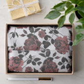 ヴィンテージの素朴で赤いバラ 薄葉紙 (ギフト)