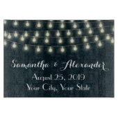 ヴィンテージの素朴なひもは結婚式の記念品をつけます カッティングボード (正面)