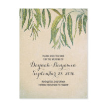 ヴィンテージの素朴なガムの木の葉は日付を保存