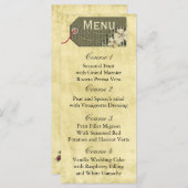 ヴィンテージの素朴なメイ結婚ソン・ジャー メニュー (正面/裏面)