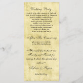 ヴィンテージの素朴なメーソンの瓶結婚式 プログラム (裏面)