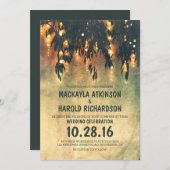 ヴィンテージの素朴なヤナギの木は結婚式の招待をつけます 招待状 (正面/裏面)