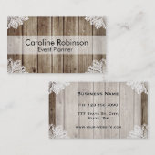ヴィンテージの素朴な木のレースのカスタムな名刺 名刺 (正面/裏面)