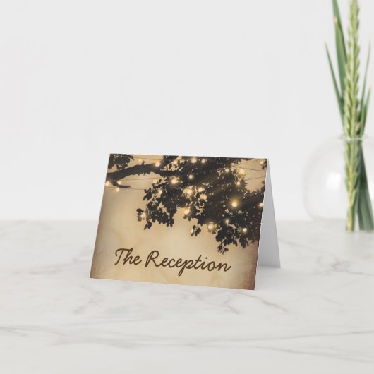 ヴィンテージの素朴な木の結婚式の夕べの披露宴 招待状 (正面)