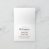 ヴィンテージの素朴な木の結婚式の夕べの披露宴 招待状 (内部)