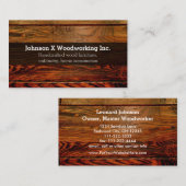 ヴィンテージの素朴な木製の板の大工仕事の木工業 名刺 (正面/裏面)