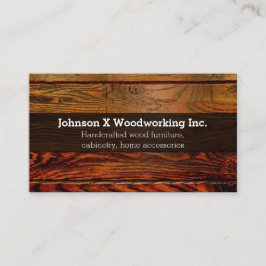 ヴィンテージの素朴な木製の板の大工仕事の木工業 名刺