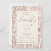 ヴィンテージの素朴な森林系譜の懇親会 招待状 (正面)