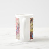 ヴィンテージの素朴な花柄 ボーンチャイナマグカップ (裏面)