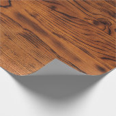 ヴィンテージの素朴な茶色の焦げた木材 ラッピングペーパー (角)