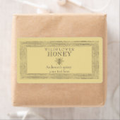 ヴィンテージの素朴な蜂の蜜の瓶 ラベル (インサイチュ)