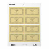 ヴィンテージの素朴な蜂の蜜の瓶 ラベル (フルシート)