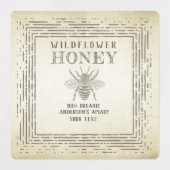 ヴィンテージの素朴な蜂の蜜の瓶 ラベル (デザイン1)