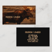 ヴィンテージの素朴な西欧諸国のwoodgrainのアメリカヘラジカ 名刺 (正面/裏面)