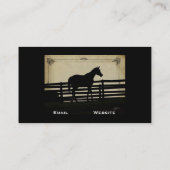 ヴィンテージの素朴な馬の名刺農場か牧場 名刺 (裏面)