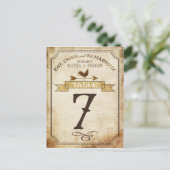 ヴィンテージの素朴国のテーブル番号カード ポストカード (スタンド正面)