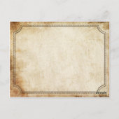 ヴィンテージの素朴国のテーブル番号カード ポストカード (裏面)