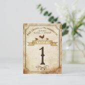 ヴィンテージの素朴国のテーブル番号カード ポストカード (スタンド正面)