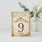 ヴィンテージの素朴国のテーブル番号カード ポストカード (スタンド正面)