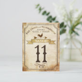 ヴィンテージの素朴国のテーブル番号カード ポストカード (スタンド正面)