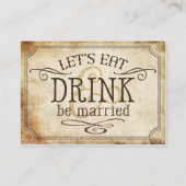 ヴィンテージの素朴田舎結婚式座席表 プレイスカード (裏面)