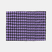 ヴィンテージの紫色および黒い千鳥格子の フリースブランケット (正面(横))