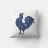 ヴィンテージの紫色のオンドリ クッション (裏面)