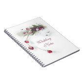 ヴィンテージの紫色のスイートピーのノート ノートブック (右側)