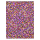 ヴィンテージの紫色のタイルパターン万華鏡のように千変万化するパターン テーブルクロス (正面)