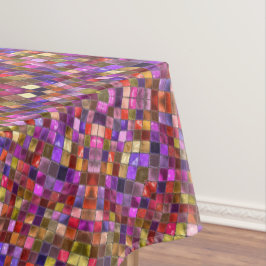 ヴィンテージの紫色のタイルパターン万華鏡のように千変万化するパターン テーブルクロス