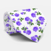 ヴィンテージの紫色のバラ ネクタイ (ロール)