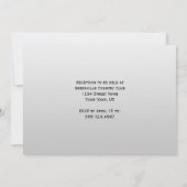 ヴィンテージの紫色の銀製のダマスク織の結婚式招待状 招待状 (裏面)