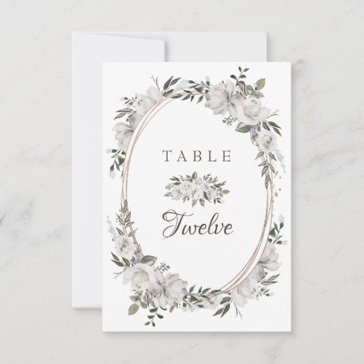 ヴィンテージの結婚テーブル番号 招待状 (正面)