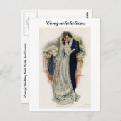 ヴィンテージの結婚式のベルの花嫁と花婿 ポストカード (正面/裏面)
