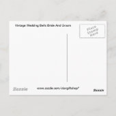 ヴィンテージの結婚式のベルの花嫁と花婿 ポストカード (裏面)