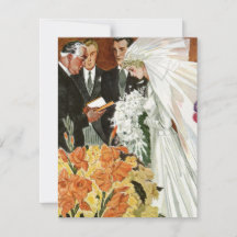 ヴィンテージの結婚式の儀式と花嫁と新郎