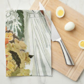 ヴィンテージの結婚式の儀式と花嫁と花婿 キッチンタオル (四つ折り)