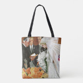 ヴィンテージの結婚式の儀式と花嫁と花婿 トートバッグ (裏面)