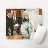 ヴィンテージの結婚式の儀式と花嫁と花婿 マウスパッド (マウス)
