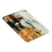 ヴィンテージの結婚式の儀式と花嫁と花婿 マグネット (右側)