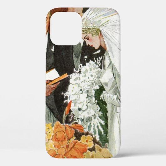 ヴィンテージの結婚式の儀式と花嫁と花婿 Case-Mate iPhoneケース (裏面)