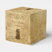 ヴィンテージの結婚式の新婦&新郎 フェイバーボックス (裏面サイド)