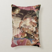 ヴィンテージの結婚式の新郎新婦ケーキを切る アクセントクッション (正面(垂直))