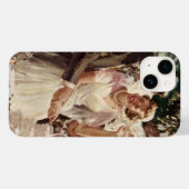 ヴィンテージの結婚式の新郎新婦ケーキを切る Case-Mate iPhoneケース (裏面 (横))
